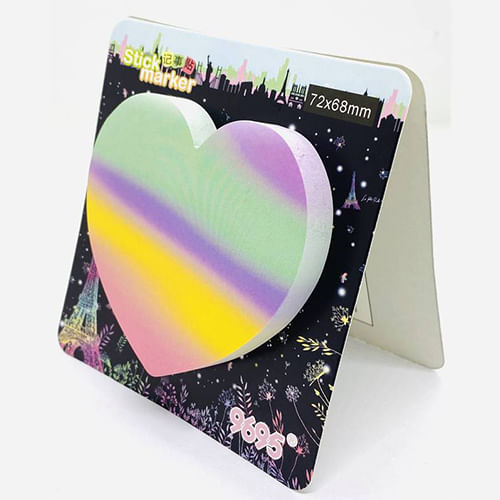 bloco adesivo coração tie dye