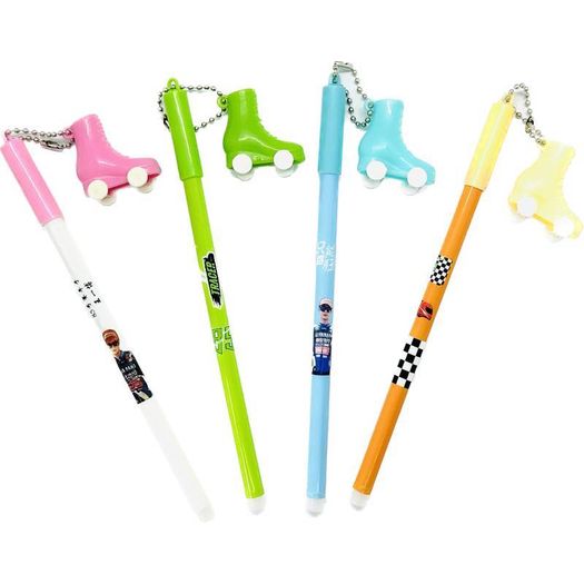 caneta gel 0,5 pingente patins 1 unid diversas cores mania caneta gel 0,5 pingente patins 1 unid diversas cores mania