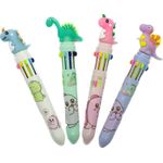 caneta esferográfica 10 cores dinossauro 1 unidade mania caneta esferográfica 10 cores dinossauro 1 unidade mania