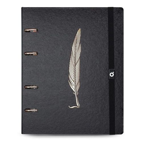 caderno fichário 190 folhas ultra noir pena ótima