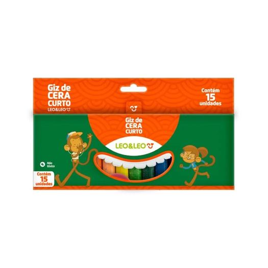 giz de cera curto 15 cores giz de cera curto 15 cores