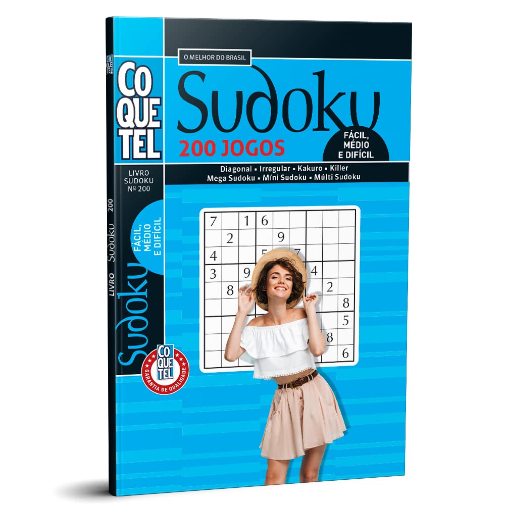 Sudoku - Nivel Fácil Médio Dificil - Livro 197 - Livrarias Curitiba