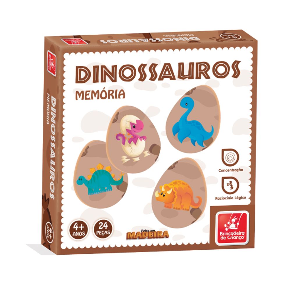 Jogo Da Memória Dinossauros 7269 Pais E Filhos - Livrarias Curitiba