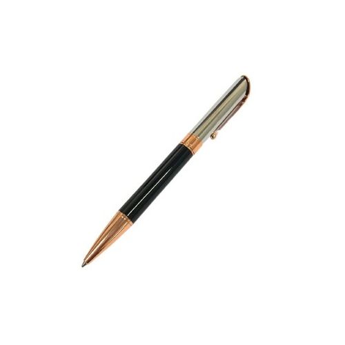caneta esferográfica luxo de metal preto/prata/rose gold plm