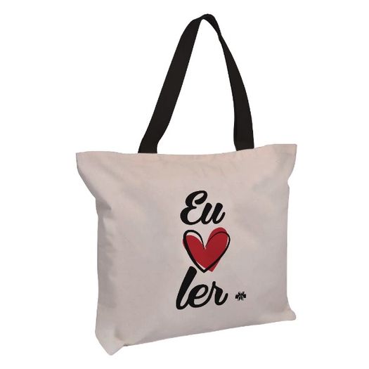 sacola tecido ecobag eu amo ler coração sacola tecido ecobag eu amo ler coração