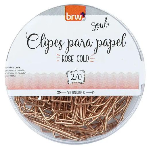 clips n 2/0 com 50 unidades rose gold clips n 2/0 com 50 unidades rose gold