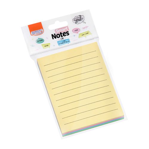 bloco adesivo smart notes pautado pastel 100 folhas