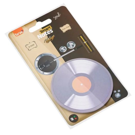 bloco adesivo smart notes disco vintage 30 folhas bloco adesivo smart notes disco vintage 30 folhas