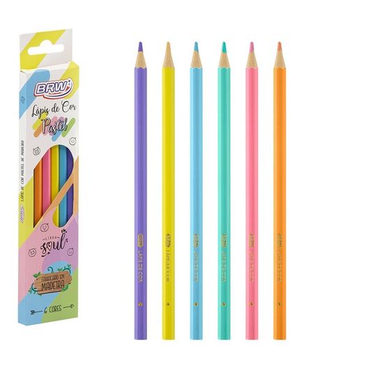 lápis de cor 6 cores sextavado tom pastel lápis de cor 6 cores sextavado tom pastel