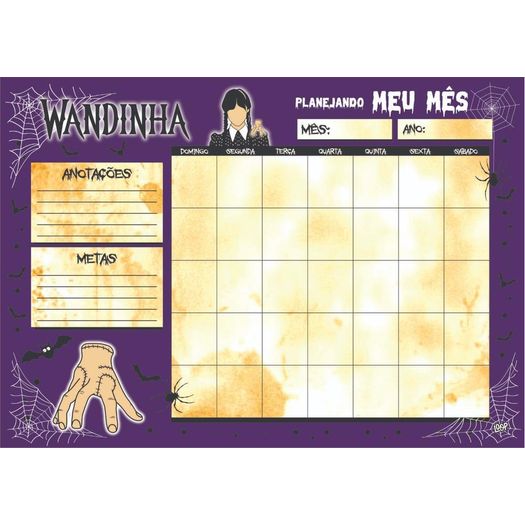bloco de mesa planner mensal wandinha bloco de mesa planner mensal wandinha