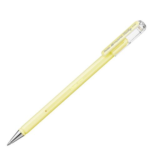 caneta gel 0,8mm hybrid milky amarelo caneta gel 0,8mm hybrid milky amarelo