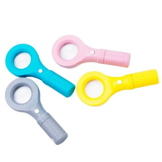 lupa de mão pequena com 5 leds diversas cores lupa de mão pequena com 5 leds diversas cores