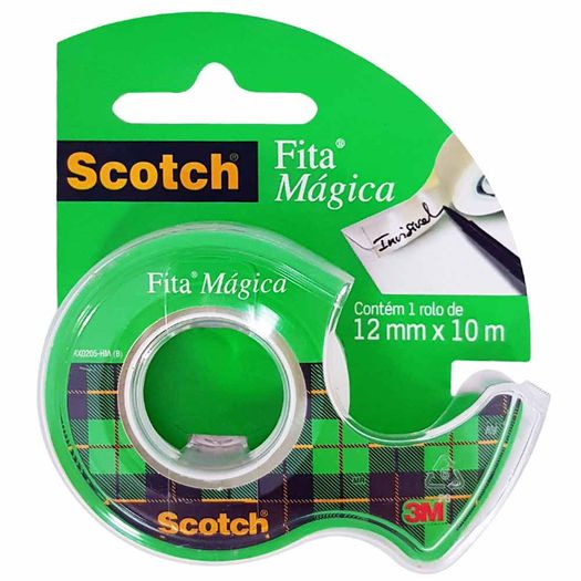 fita magica scotch 12mmx10m com suporte 810 3m fita magica scotch 12mmx10m com suporte 810 3m