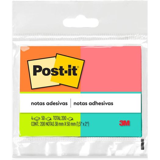 bloco post-it neon 200 folhas diversas cores bloco post-it neon 200 folhas diversas cores