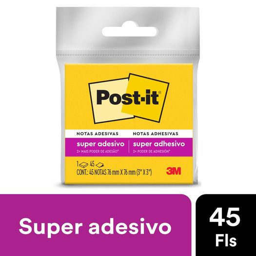 bloco post-it 45 folhas amarelo neon bloco post-it 45 folhas amarelo neon