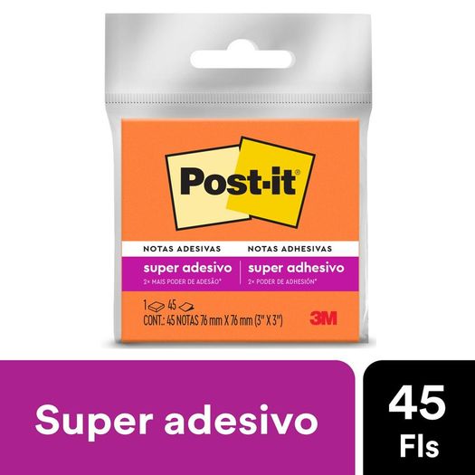 bloco post-it 45 folhas laranja bloco post-it 45 folhas laranja