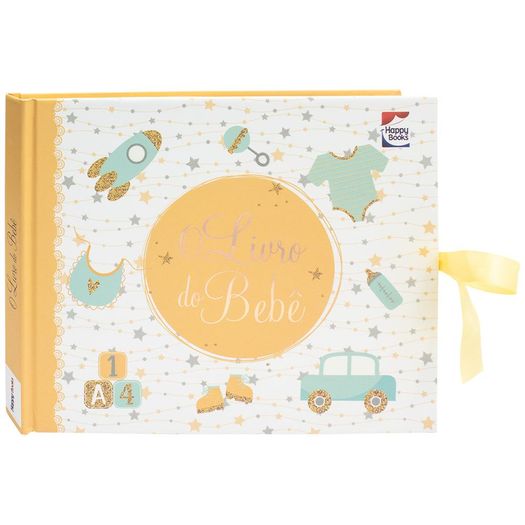 livro do bebê - amarelo