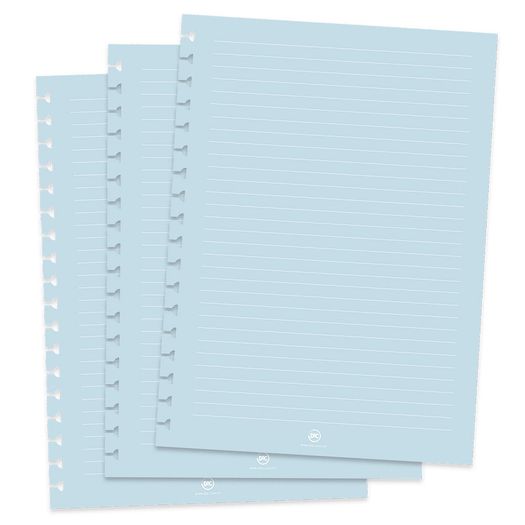 refil para caderno colegial mini smart 48 folhas azul dac