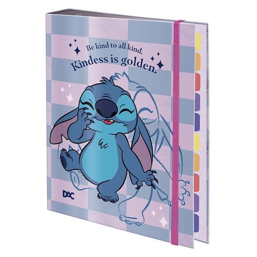 caderno fichário colegial 48 folhas stitch kindess is golden caderno fichário colegial 48 folhas stitch kindess is golden