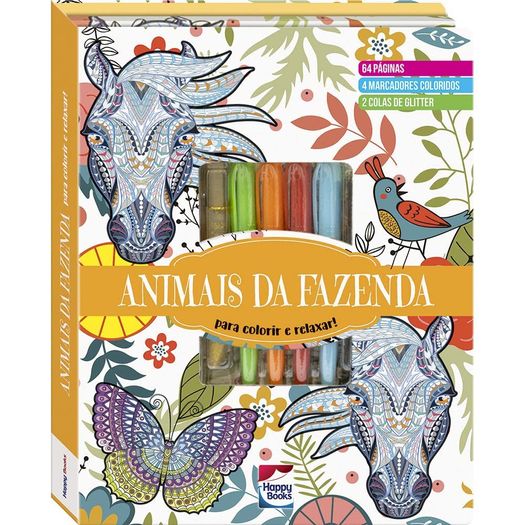 meu superkit brilhante de arteterapia - animais da fazenda meu superkit brilhante de arteterapia - animais da fazenda