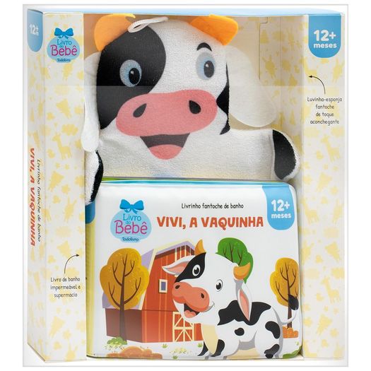 livrinho fantoche de banho - vivi, a vaquinha