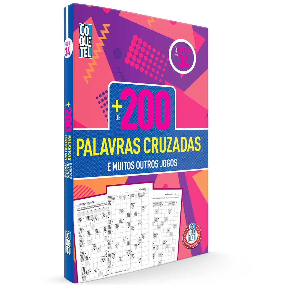 Mais 200 Palavras Cruzadas - Nível Médio - Livro 34 - Livrarias Curitiba