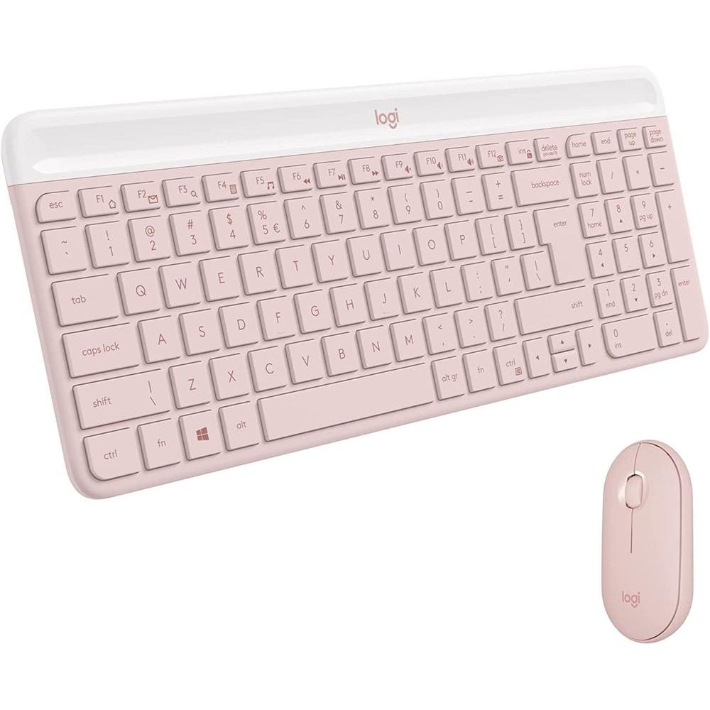 Kit Teclado Mouse Sem Fio Mk470 Rosa Logitech Livrarias Curitiba