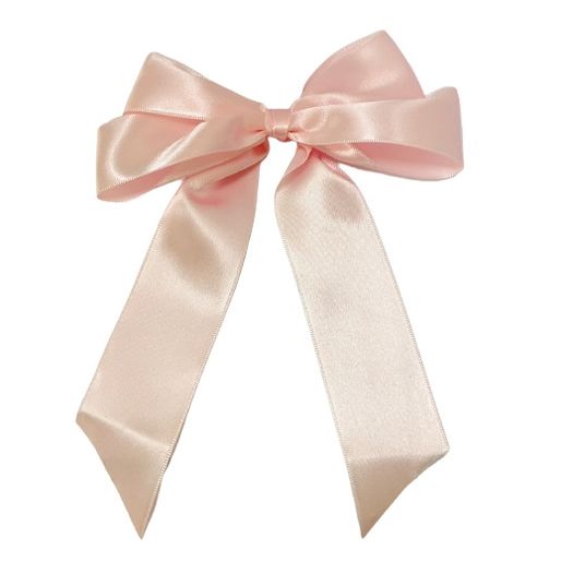 laço duplo pronto de cetim rosa claro designer laço duplo pronto de cetim rosa claro designer