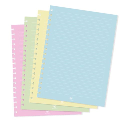 refil para caderno smart colegial colorido 90 gramas 48 folhas dac