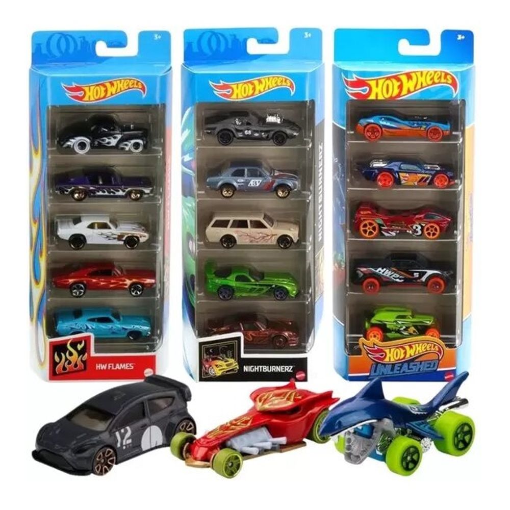 Carrinhos Hot Wheels - Pacote com 5 Carros - Sortido - Mattel -  superlegalbrinquedos