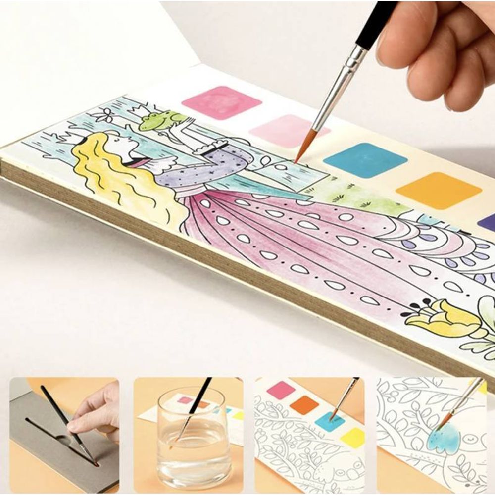 Desenho de Pincel e Paleta de Tinta para Colorir - Desenhos Para Colorir