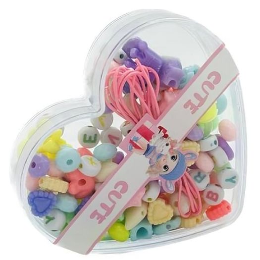 miçanga cute kit coração 40 peças vários formatos miçanga cute kit coração 40 peças vários formatos