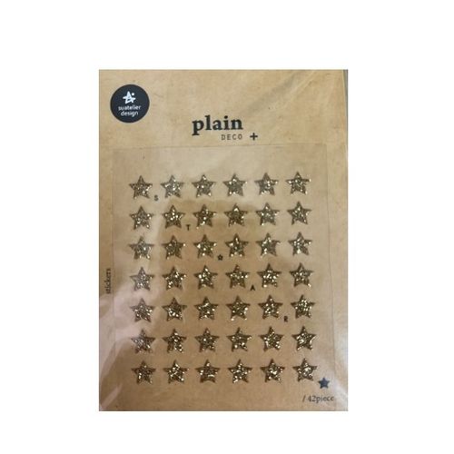 adesivo sticker para planner 42 mini estrelas douradas