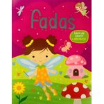 livro de colorir com adesivos - fadas
