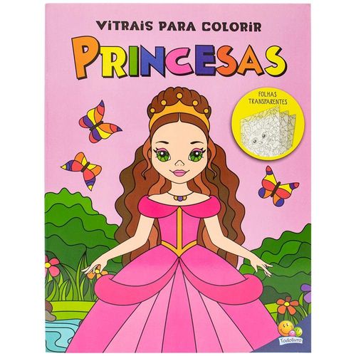 vitrais para colorir - princesas