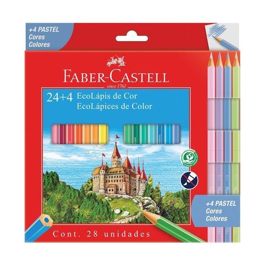 lápis de cor 24 cores ecolapis + 4 pastel lápis de cor 24 cores ecolapis + 4 pastel