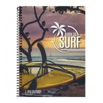 caderno universitário 15 matérias 240 folhas surf longboard caderno universitário 15 matérias 240 folhas surf longboard