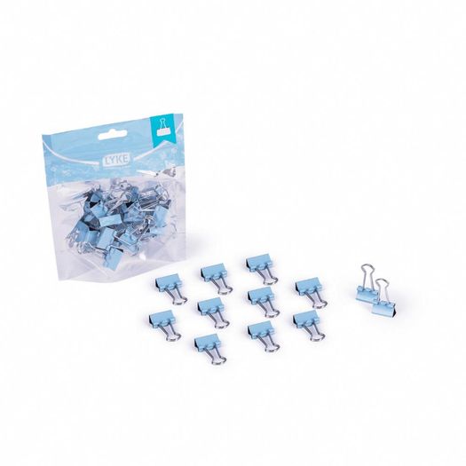 binder clips 19mm azul pastel 12 peças binder clips 19mm azul pastel 12 peças