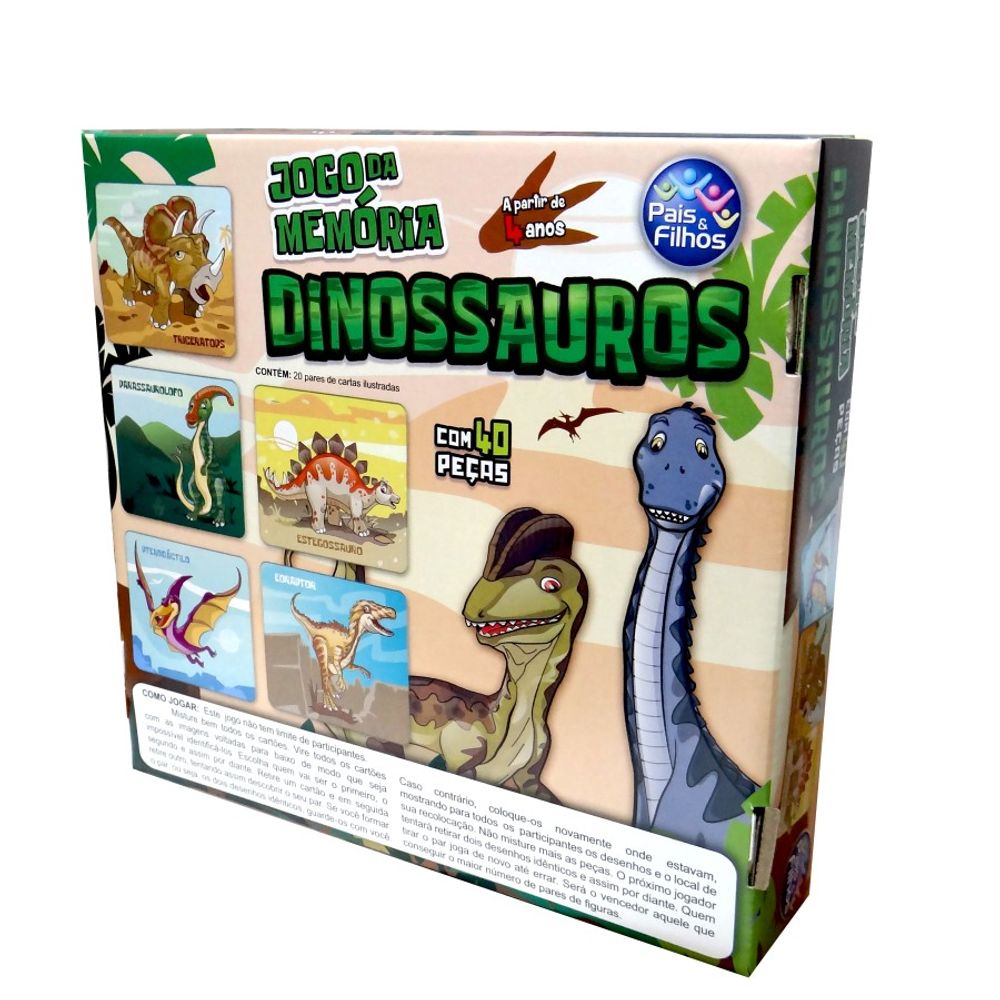 Jogo da memória do dinossauro jogos educativos para crianças jogo