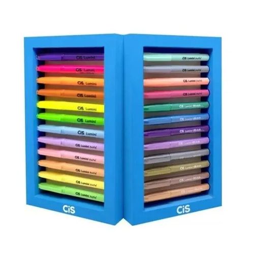 caneta marca texto lumini 24 cores cis sertic