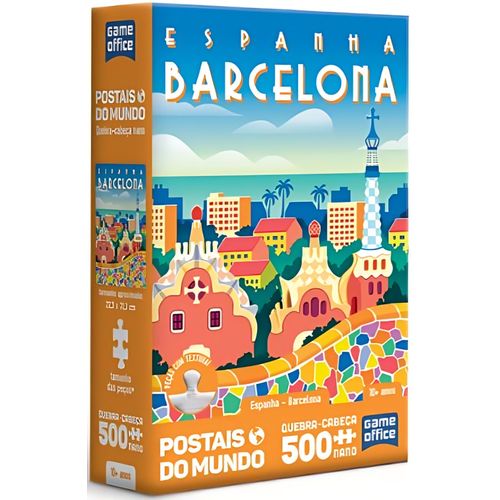 quebra cabeca 500 peças nano postais do mundo espanha barcelona