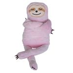 pelúcia bicho preguiça nina rosa bebê 25cm santa klaus pelúcia bicho preguiça nina rosa bebê 25cm santa klaus