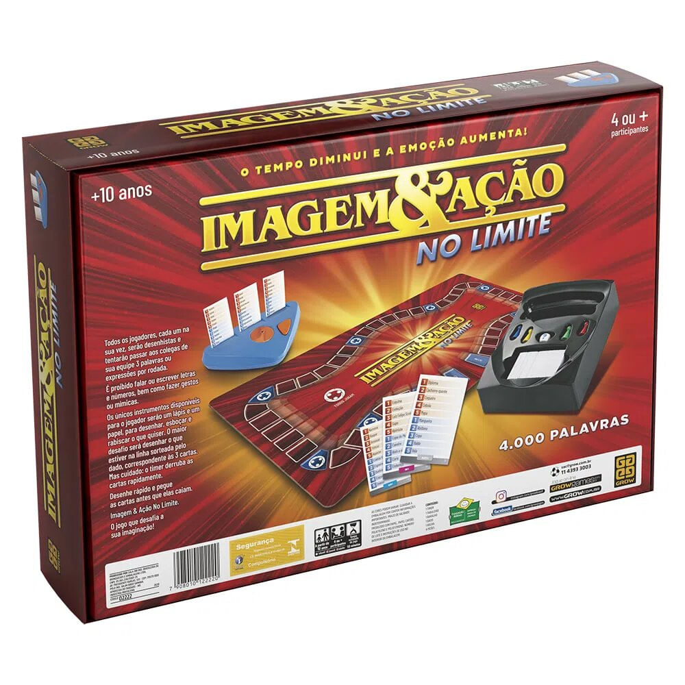 Jogo Imagem & Ação 2 Grow Tabuleiro Diversão Amigos Família