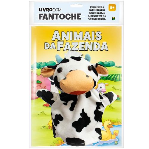 livro com fantoche: animais da fazenda