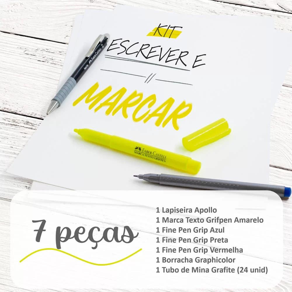 Kit Escrever E Marcar 7 Peças - Livrarias Curitiba