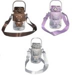 garrafa plástica ursinho com canudo alça e adesivos diversos modelos garrafa plástica ursinho com canudo alça e adesivos diversos modelos