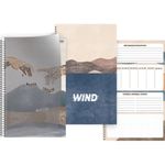 caderno universitário 1x1 80 folhas wind capa dura sd