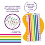 marcador de linhas adesivo coloridas com régua marcador de linhas adesivo coloridas com régua