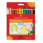 giz de cera ecogiz 12 cores + apontador giz de cera ecogiz 12 cores + apontador