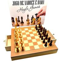 Jogo De Xadrez Magnético Dobrável 36x36cm Prata E Dourado
